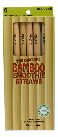 6 PACK BAMBOO STRAW SMOOTHIE - 20 cm