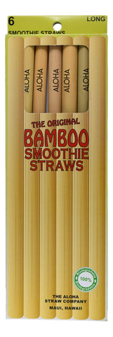 6 PACK BAMBOO STRAW SMOOTHIE - 25 cm